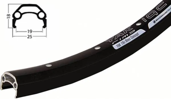 BBG 20"Schürmann Fälg 32 hål, Svart