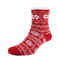 BBG Heat2 Deluxe Cabin Socks Röd/Vit BBG Heat2 Deluxe Cabin Socks Röd/Vit