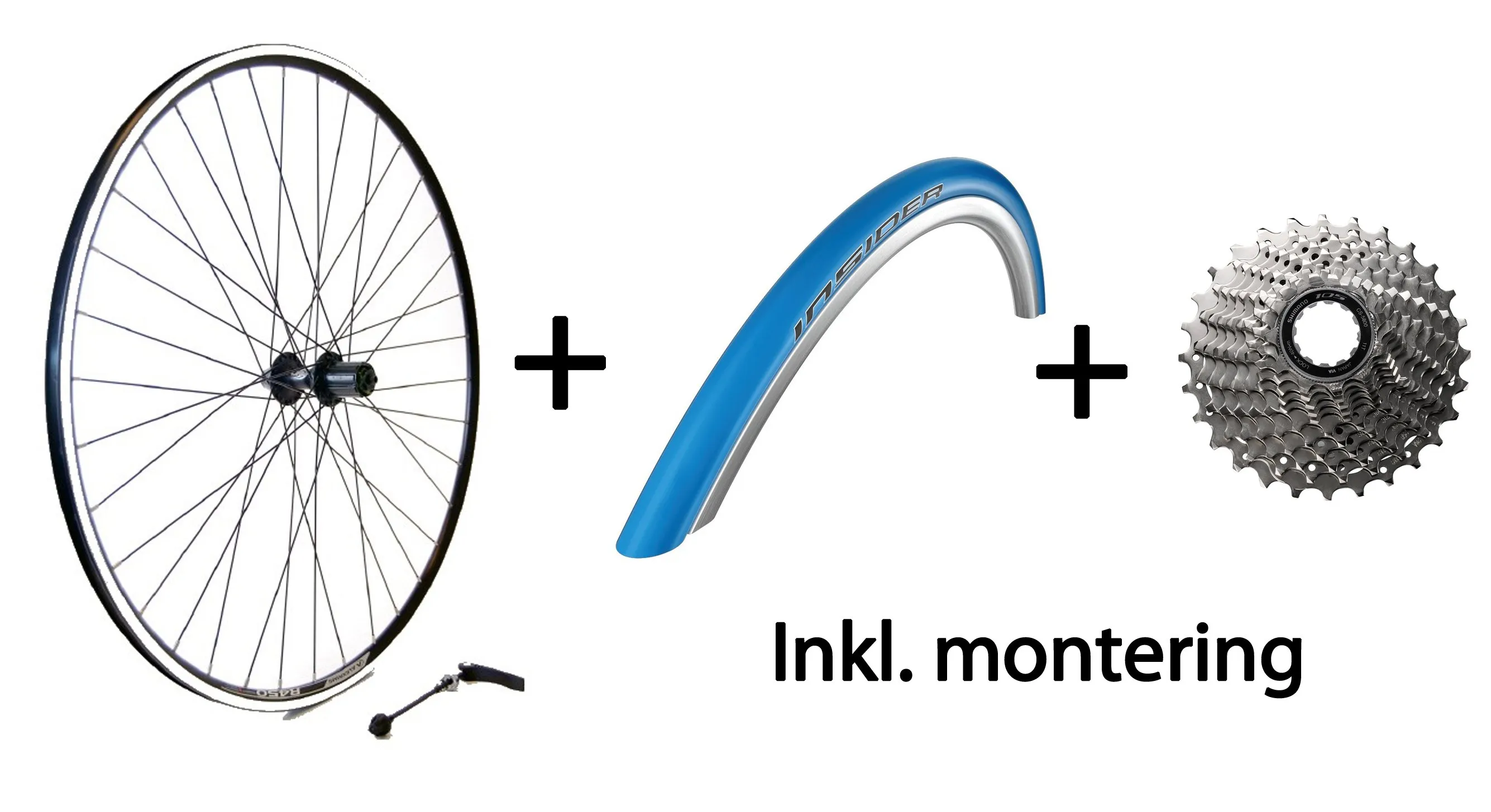 BBG Hometrainer Paketpris på hjul, däck, slang och kassett 700c 11-speed BBG Hometrainer Paketpris på hjul, däck, slang och kassett 700c 11-speed