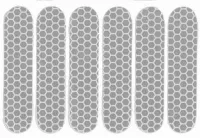 BBG Reflex klistermärken 6 stk. Vita
