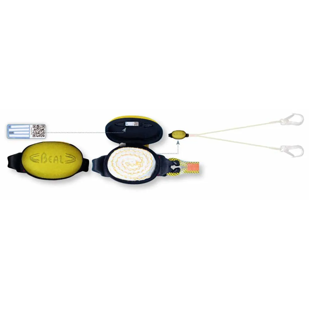 Beal Absorb Air Lanyards Och Energiabsorbenter, Black / yellow