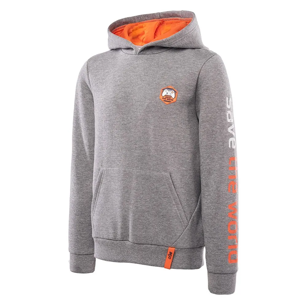 Bejo Akio Sweatshirt Med Dragkedja, Grey melange / carrot, 140cm