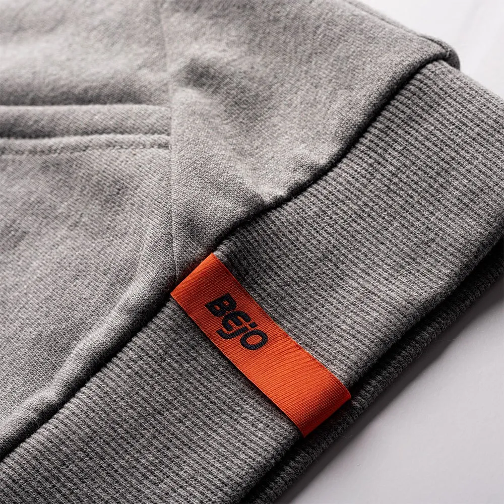 Bejo Akio Sweatshirt Med Dragkedja, Grey melange / carrot, 140cm