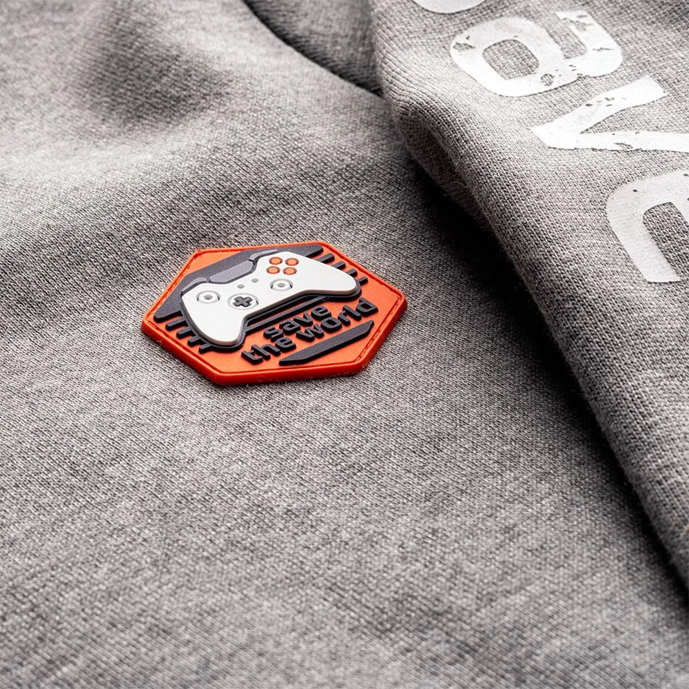 Bejo Akio Sweatshirt Med Dragkedja, Grey melange / carrot, 140cm