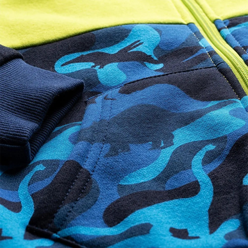 Bejo Ralphy Sweatshirt Med Dragkedja, Lime green / dino moro, 116cm
