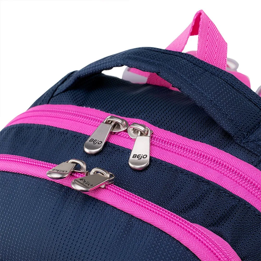Bejo Scooler Ryggsäck, Medieval blue love print / silver pink