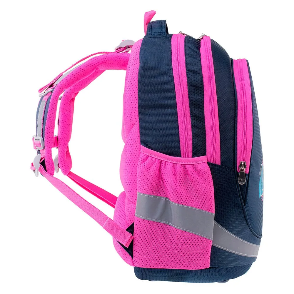 Bejo Scooler Ryggsäck, Medieval blue love print / silver pink