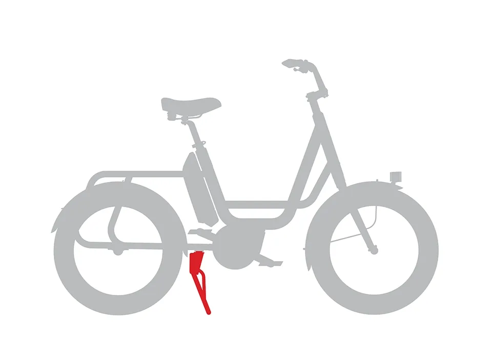 Benno Bikes Benno RemiDemi Dubbelt Kickstand/Stöd