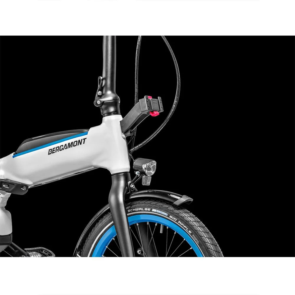 Bergamont Paul-e Eq Expert Hopvikbar Elcykel, White / blue, One Size, 504Wh