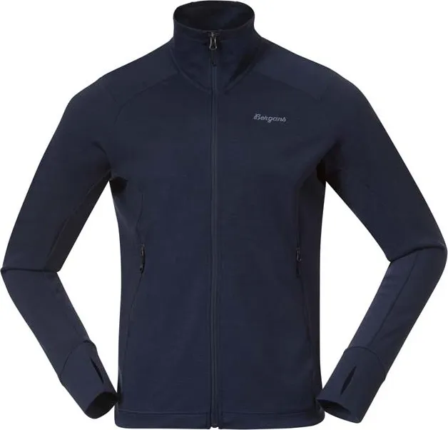 Bergans Men's Rabot Merino Tech Midlayer Jacket, Navy blue