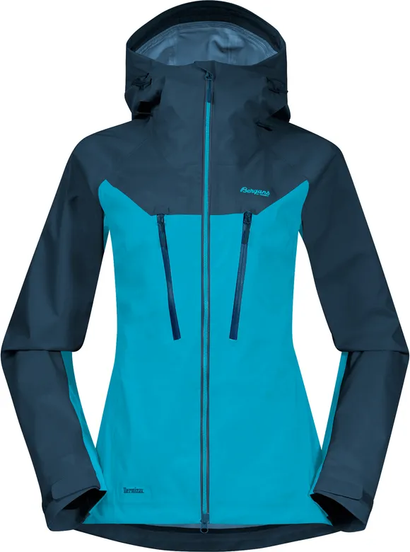 Bergans Women's Cecilie 3L Jacket, Clear ice blue/deep sea blue