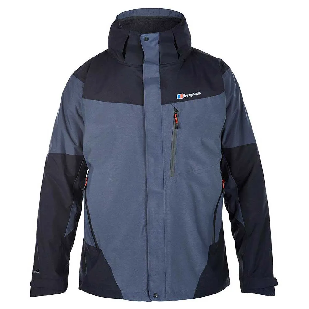 Berghaus Arran Avtagbar Jacka, Carbon / black / black