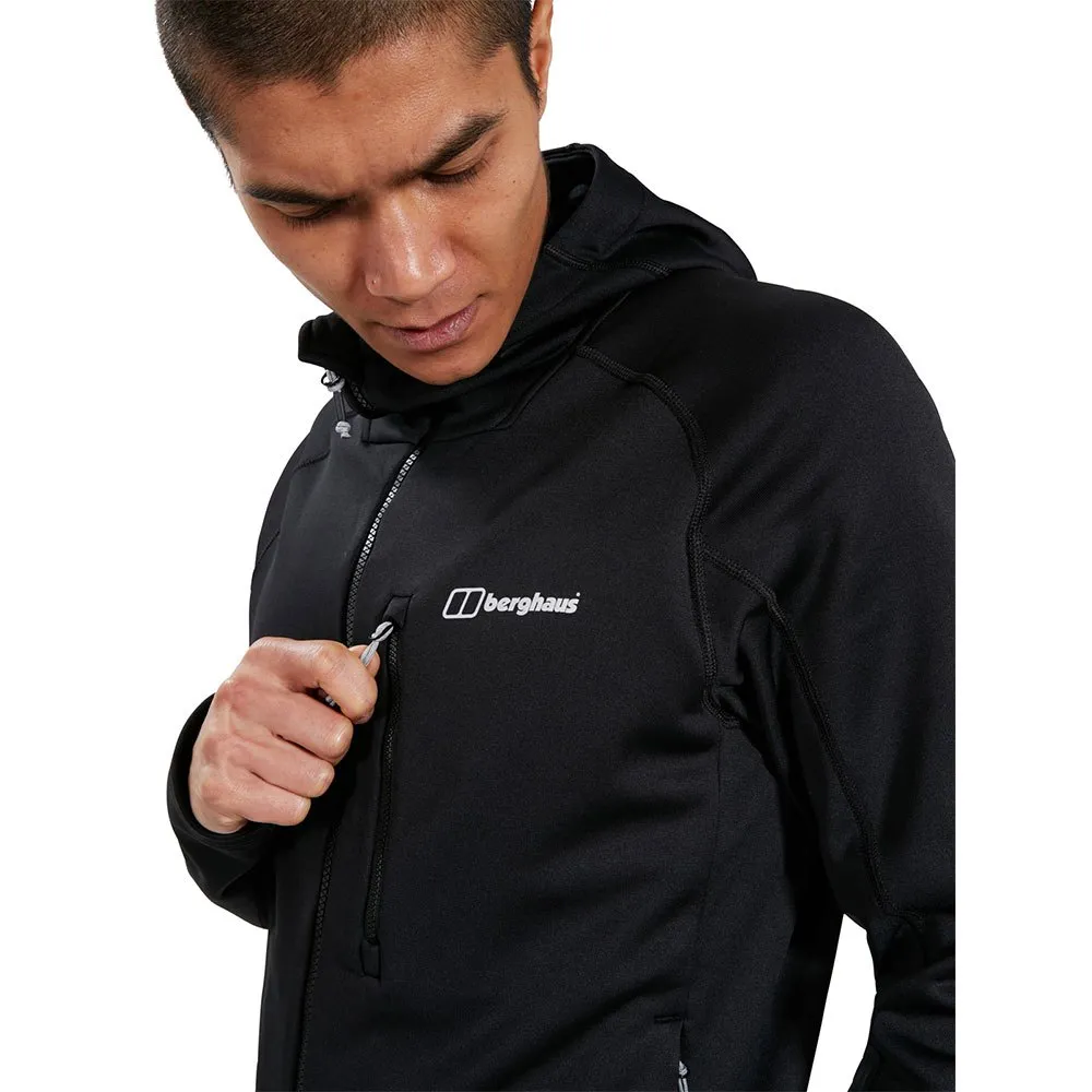 Berghaus Carnot Fleecejacka Med Huva, Black / black Berghaus Carnot Fleecejacka Med Huva, Black / black