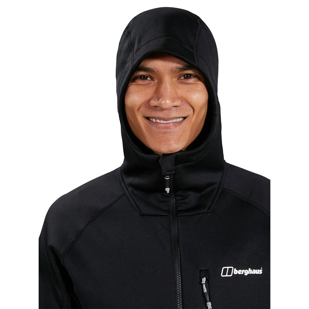 Berghaus Carnot Fleecejacka Med Huva, Black / black Berghaus Carnot Fleecejacka Med Huva, Black / black
