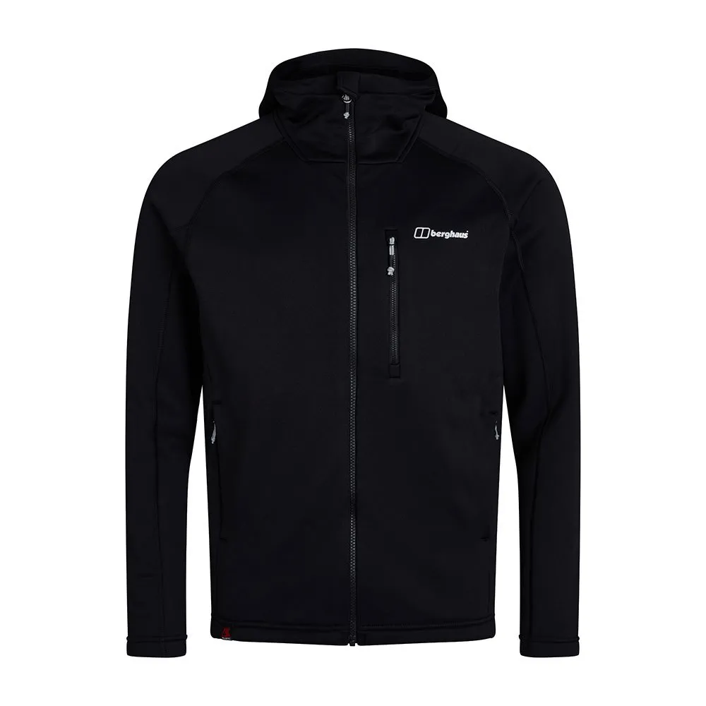 Berghaus Carnot Fleecejacka Med Huva, Black / black Berghaus Carnot Fleecejacka Med Huva, Black / black