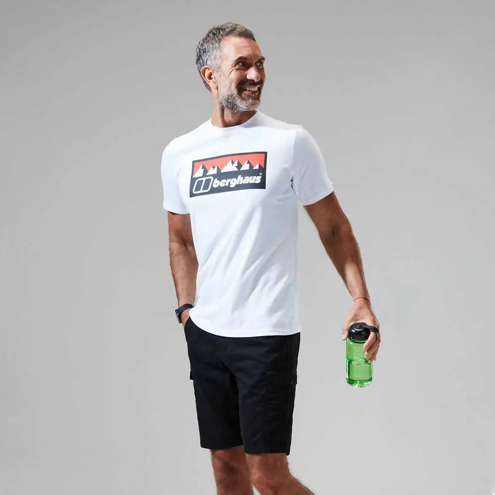 Berghaus Grey Fangs Peak T-shirt Med Korta ärmar, Pure white