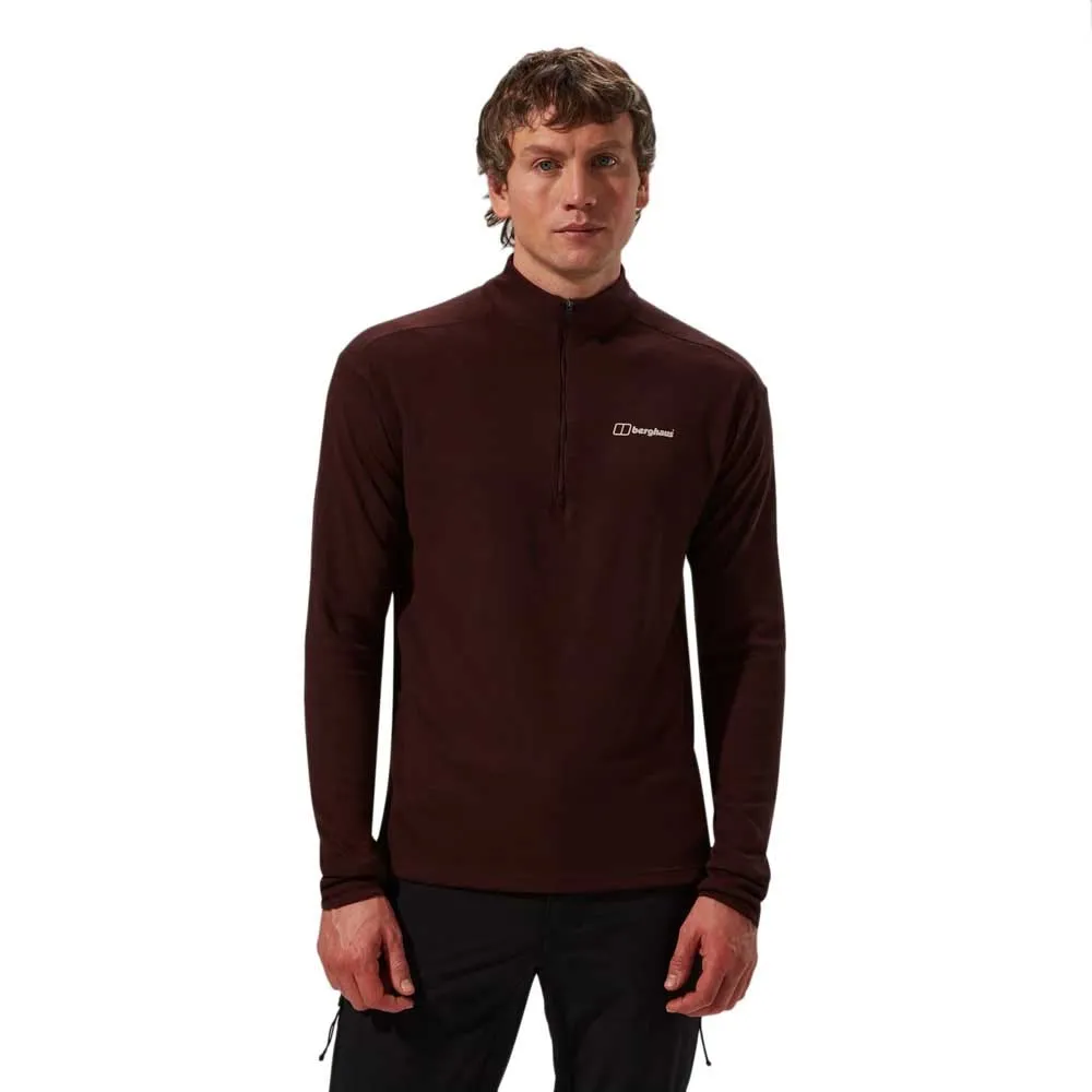 Berghaus Ivyhill Halv Dragkedja Långärmad T-shirt, Kv2 cedar brown