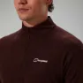 Berghaus Ivyhill Halv Dragkedja Långärmad T-shirt, Kv2 cedar brown