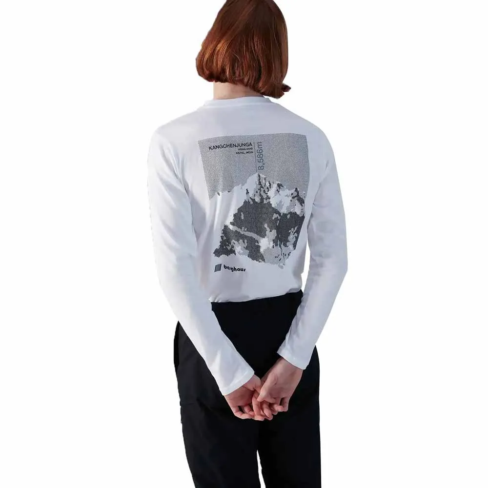 Berghaus Kanchenjunga Static T-shirt Med Lång ärm, Pure white