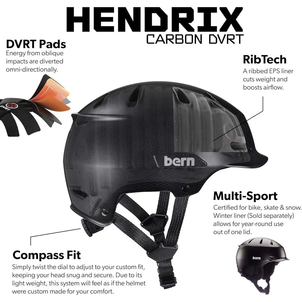 Bern Hendrix Carbon Dvrt Stadshjälm Bern Hendrix Carbon Dvrt Stadshjälm