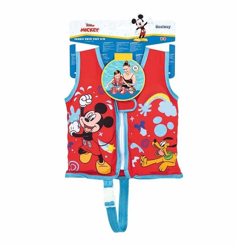 Bestway 09101 Disney Mickey Mouse Upf50 Flytväst unisex, Multicolour, 24MON-3Y Bestway 09101 Disney Mickey Mouse Upf50 Flytväst unisex, Multicolour, 24MON-3Y