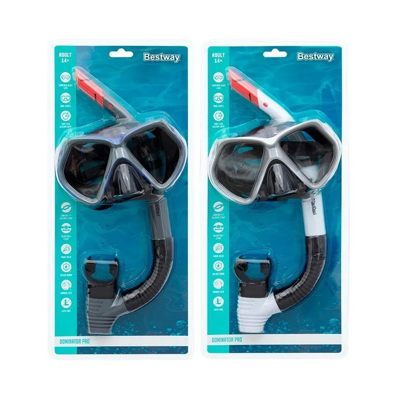 Bestway 24069 Fritidsdykarmask Med Dubbla Linser + Snorkel unisex, Assorted, One Size Bestway 24069 Fritidsdykarmask Med Dubbla Linser + Snorkel unisex, Assorted, One Size