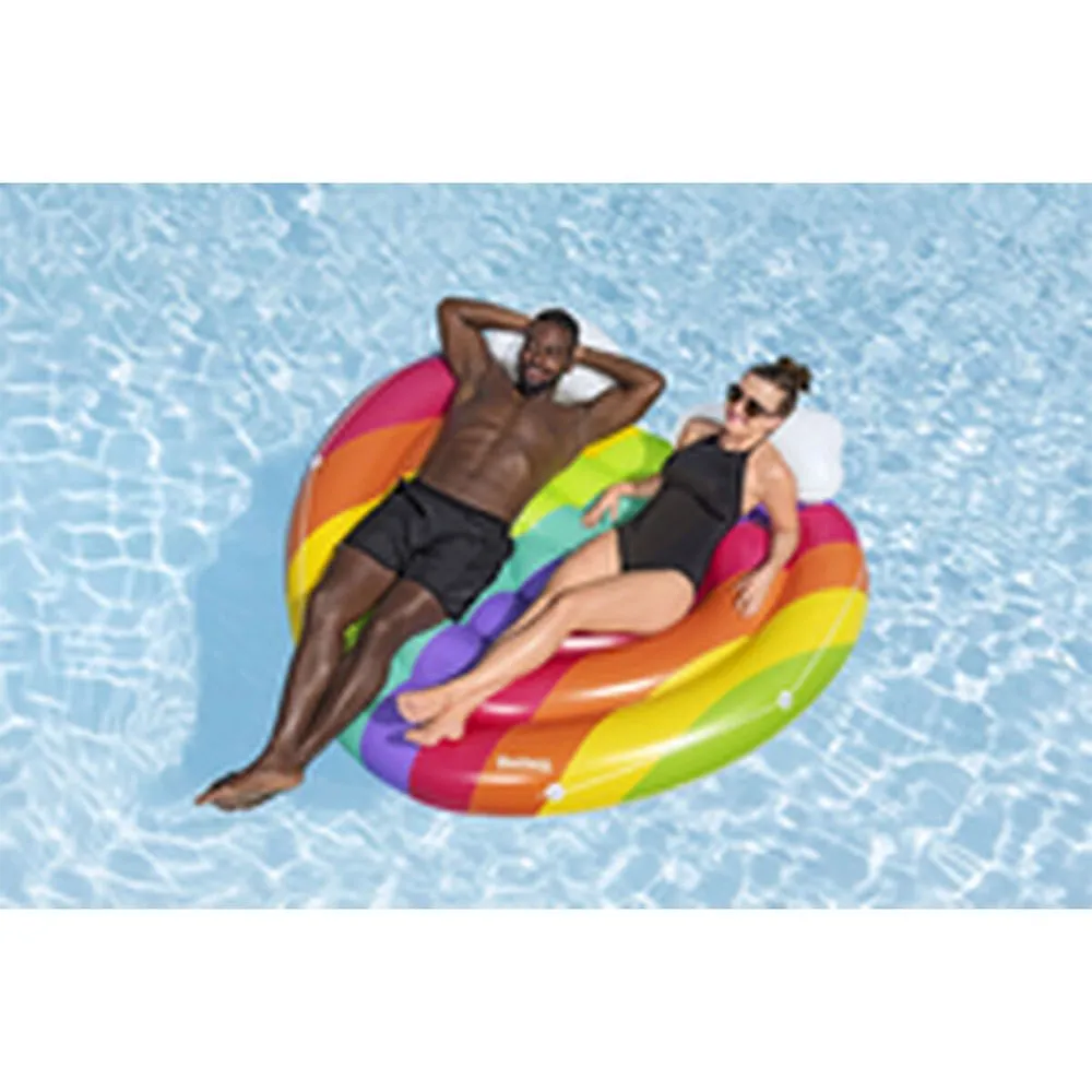 Bestway 43722 Rainbow Dreams Uppblåsbar ö unisex, 175 x 163cm Bestway 43722 Rainbow Dreams Uppblåsbar ö unisex, 175 x 163cm