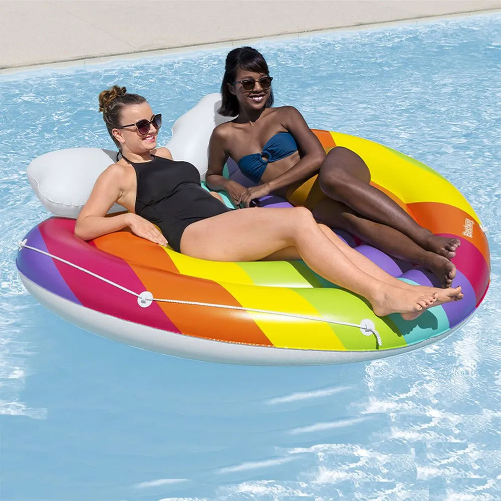 Bestway 43722 Rainbow Dreams Uppblåsbar ö unisex, 175 x 163cm Bestway 43722 Rainbow Dreams Uppblåsbar ö unisex, 175 x 163cm