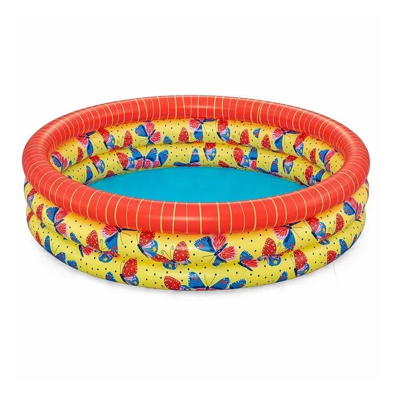 Bestway 51202 Rund Uppblåsbar Pool unisex, Yellow / multicolor, 168 x 38cm