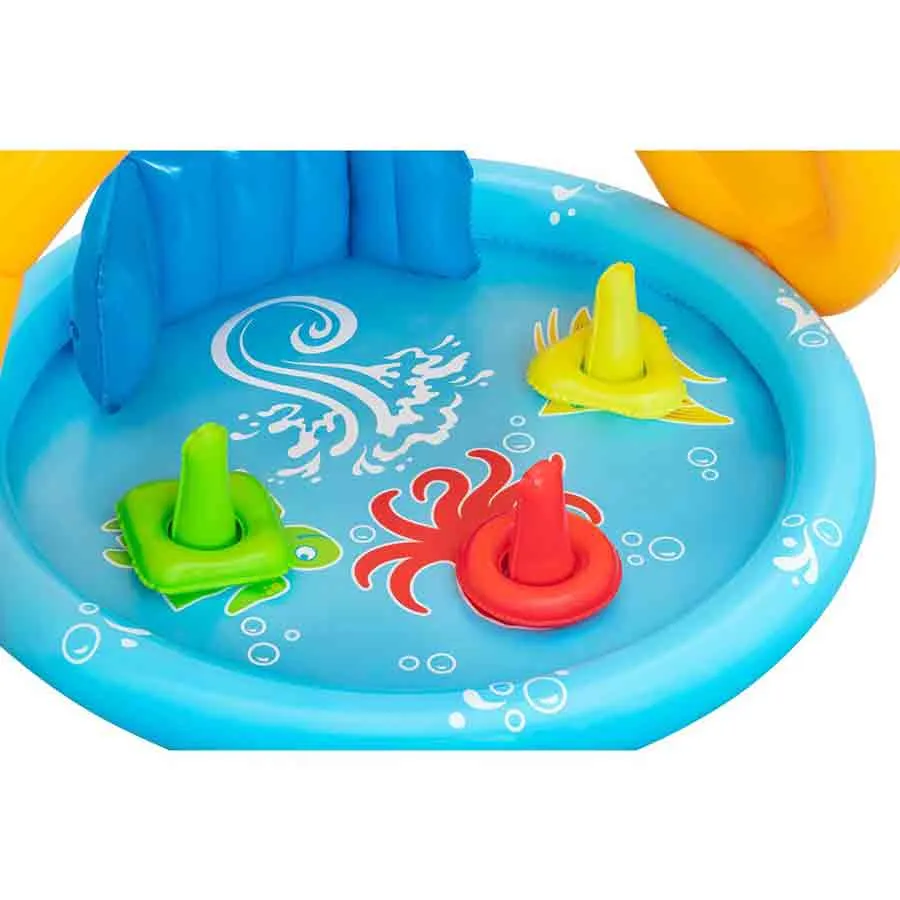 Bestway 52568 Lil´seashapes Skuggad Barnpool 112x89x76 Cm unisex, Multicolour, 112 x 86 x 76cm