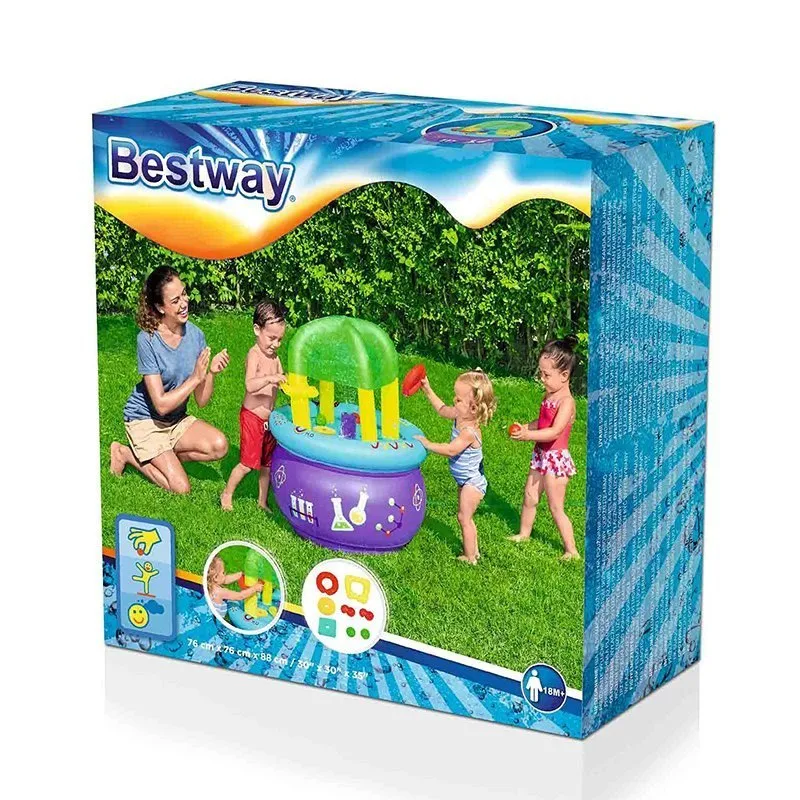 Bestway 52573 Uppblåsbart Lärobord unisex, Multicolor, 76 x 76 x 88cm