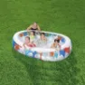 Bestway 54066 Oval Uppblåsbar Pool unisex, White / blue / orange, 229 x 152 x 51cm