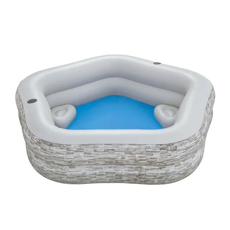 Bestway 54423 Uppblåsbar Pool unisex, Grey / blue, 213 x 119 x 61cm Bestway 54423 Uppblåsbar Pool unisex, Grey / blue, 213 x 119 x 61cm