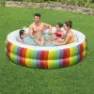 Bestway 54443 Rund Uppblåsbar Pool unisex, Multicolor, 206 x 206 x 51cm