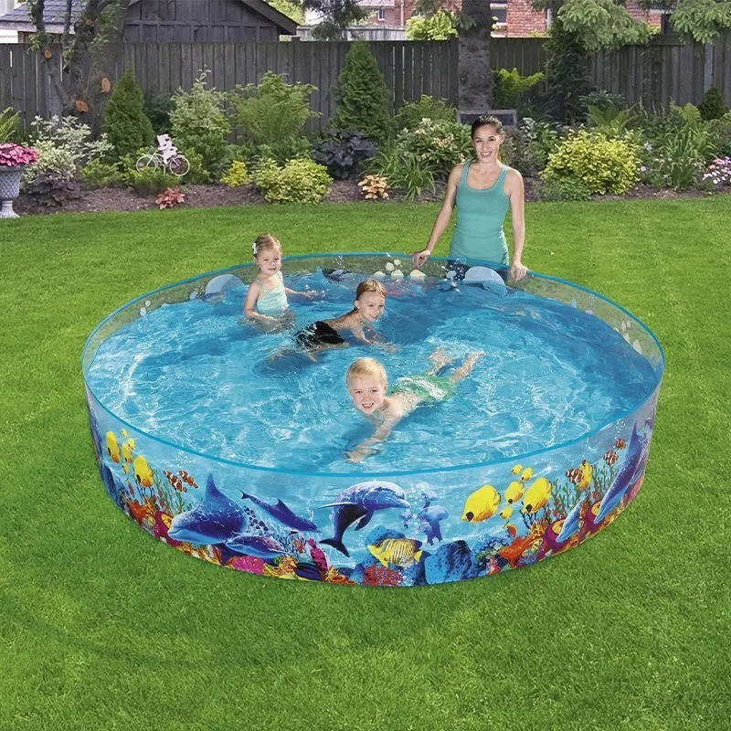 Bestway 55031 Rund Uppblåsbar Pool unisex, Blue, 244 x 46cm