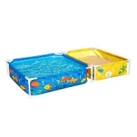 Bestway 561 Kvadratisk Rörformad Avtagbar Pool Med Sandlåda unisex Bestway 561 Kvadratisk Rörformad Avtagbar Pool Med Sandlåda unisex