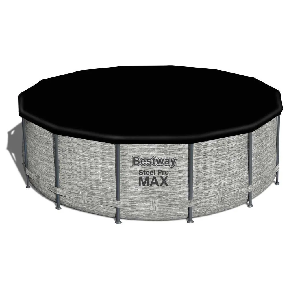Bestway 5619d Steel Pro Max Ø427x122cm Rund Rörpool unisex, Grey / blue, 15232L