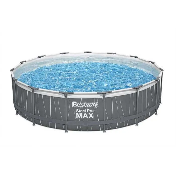Bestway 561gd Steel Pro Max Ø457x107cm Rund Rörpool unisex, White / grey / blue, 14970L Bestway 561gd Steel Pro Max Ø457x107cm Rund Rörpool unisex, White / grey / blue, 14970L