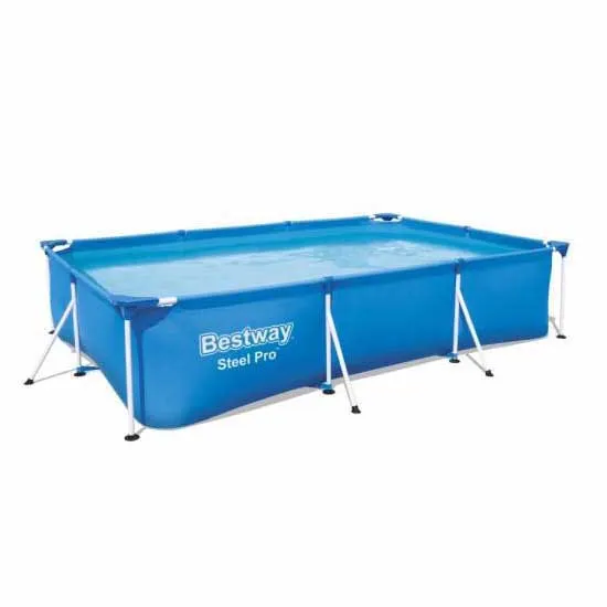 Bestway 56404 Steel Pro 300x201x66cm Rektangulär Rörpool Utan Filter/renare unisex, Blue / white, 3300L