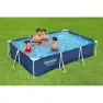 Bestway 56411 Steel Pro 300x201x66cm Rektangulär Rörpool unisex, Blue / white, 3300L