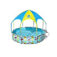 Bestway 56432 Steel Pro Splash-in-shade Ø244x51cm Rund Rörformad Pool Utan Filter/renare unisex Bestway 56432 Steel Pro Splash-in-shade Ø244x51cm Rund Rörformad Pool Utan Filter/renare unisex