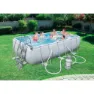 Bestway 56442 Power Steel 404x201x100cm Rektangulär Rörpool unisex, Grey / blue, 6478L