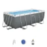 Bestway 56457 Power Steel 412x201x122cm Rektangulär Rörpool unisex, Grey / blue, 8124L