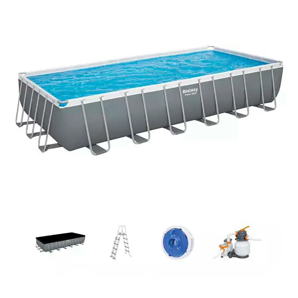 Bestway 56475 Power Steel 732x366x132cm Rektangulär Rörpool unisex, Grey / blue, 30045L Bestway 56475 Power Steel 732x366x132cm Rektangulär Rörpool unisex, Grey / blue, 30045L