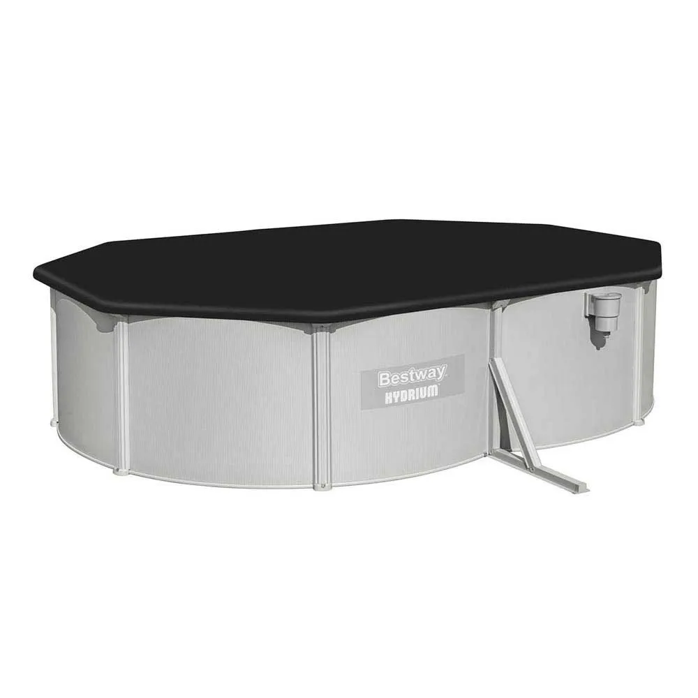 Bestway 56586 Hydrium 500x360x120cm Ovalformad Stålpool unisex, Light grey, 16296L