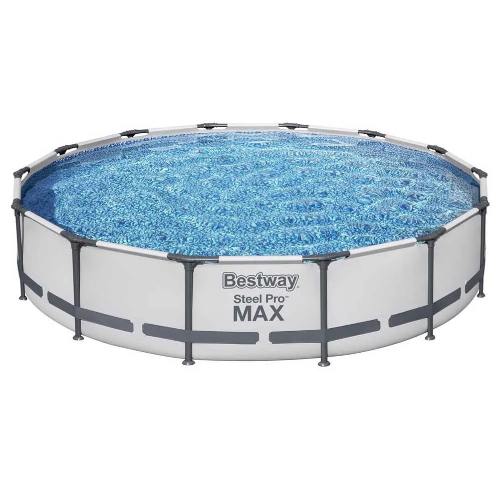 Bestway 56595 Steel Pro Ø427x84cm Rund Rörpool unisex, White / grey / blue, 10220L Bestway 56595 Steel Pro Ø427x84cm Rund Rörpool unisex, White / grey / blue, 10220L
