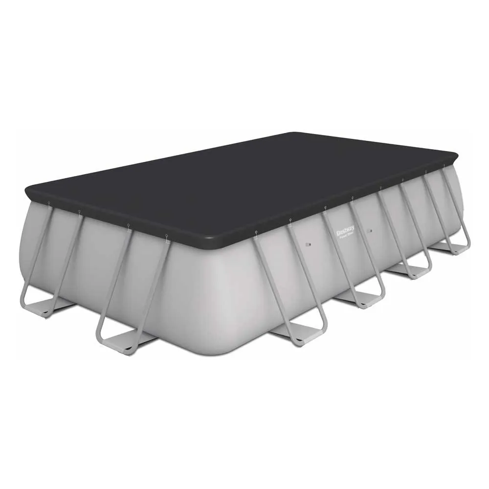 Bestway 56670 Power Steel 488x244x122cm Rektangulär Rörpool unisex, Grey / blue, 11532L Bestway 56670 Power Steel 488x244x122cm Rektangulär Rörpool unisex, Grey / blue, 11532L