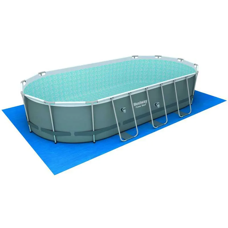 Bestway 56710 Power Steel549x274x122cm Oval Rörpool unisex, Grey / blue, 13430L