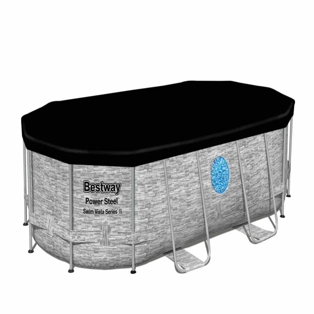 Bestway 56714 Power Steel Swim Vista 427x250x100cm Oval Rörpool unisex, Grey / blue, 7250L Bestway 56714 Power Steel Swim Vista 427x250x100cm Oval Rörpool unisex, Grey / blue, 7250L