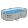 Bestway 56946 Power Steel Swim Vista 488x305x107cm Oval Rörpool unisex, Grey / blue, 10949L